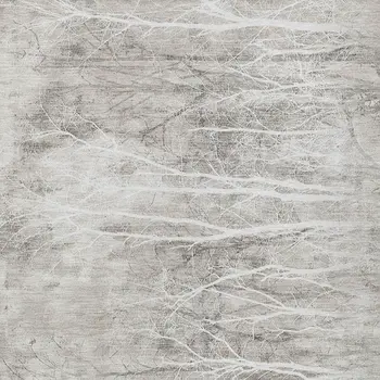 9' X 12' Silver And Gray Floral Washable Indoor Outdoor Area Rug