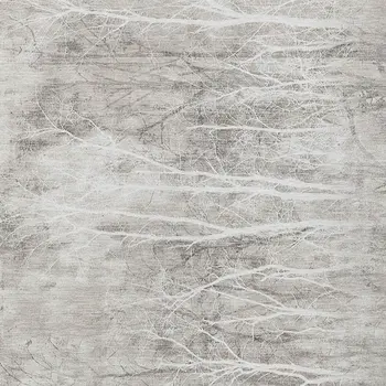 9' X 12' Silver And Gray Floral Washable Indoor Outdoor Area Rug