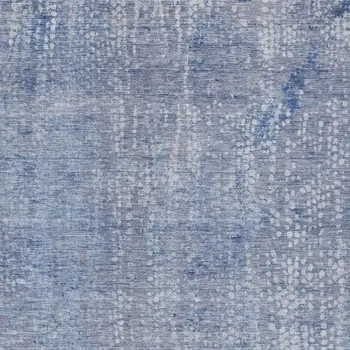 8' X 10' Blue And Ivory Abstract Washable Indoor Outdoor Area Rug