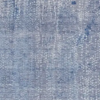8' X 10' Blue And Ivory Abstract Washable Indoor Outdoor Area Rug
