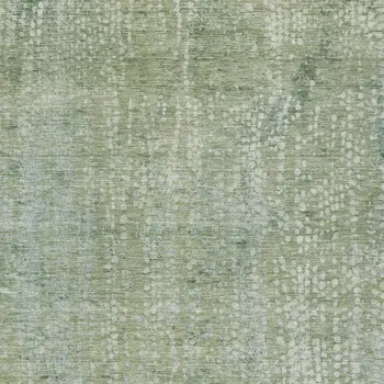 3' X 5' Green And Ivory Abstract Washable Indoor Outdoor Area Rug