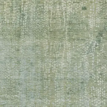 3' X 5' Green And Ivory Abstract Washable Indoor Outdoor Area Rug