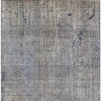 3' X 5' Taupe And Ivory Abstract Washable Indoor Outdoor Area Rug