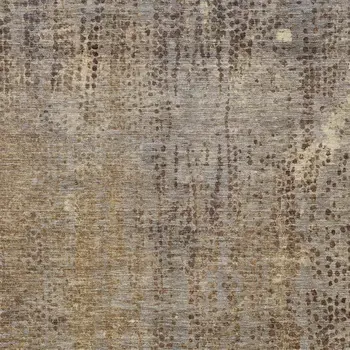3' X 5' Brown And Ivory Abstract Washable Indoor Outdoor Area Rug