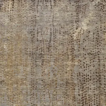 3' X 5' Brown And Ivory Abstract Washable Indoor Outdoor Area Rug