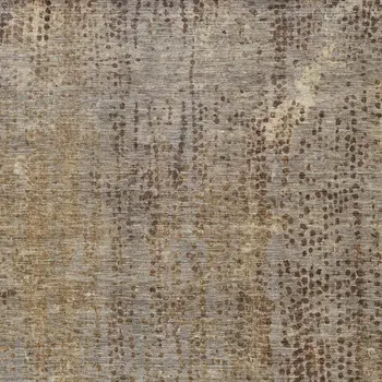 5' X 8' Brown And Ivory Abstract Washable Indoor Outdoor Area Rug