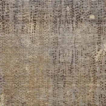 8' X 10' Brown And Ivory Abstract Washable Indoor Outdoor Area Rug