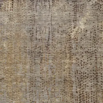 10' X 14' Brown And Ivory Abstract Washable Indoor Outdoor Area Rug