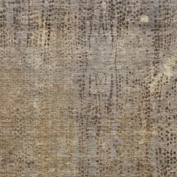 10' X 14' Brown And Ivory Abstract Washable Indoor Outdoor Area Rug