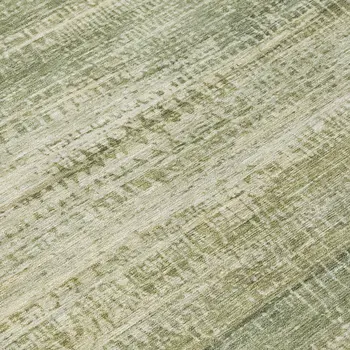 9' X 12' Artichoke Green And Beige Abstract Washable Indoor Outdoor Area Rug