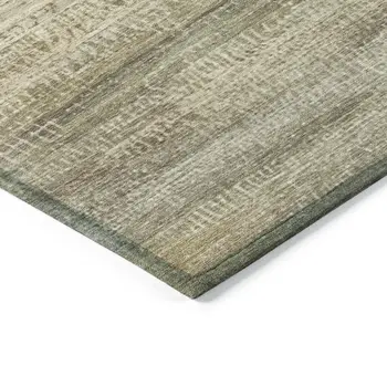 3' X 5' Taupe And Beige Abstract Washable Indoor Outdoor Area Rug
