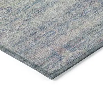 5' X 8' Plum And Silver Oriental Washable Indoor Outdoor Area Rug