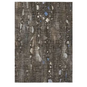 3' X 5' Chocolate And Beige Abstract Washable Indoor Outdoor Area Rug