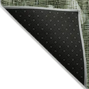 3' X 5' Fern Green And Beige Abstract Washable Indoor Outdoor Area Rug