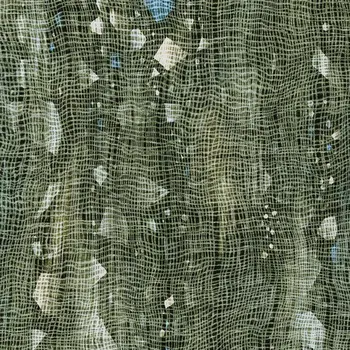 5' X 8' Fern Green And Beige Abstract Washable Indoor Outdoor Area Rug