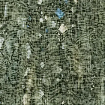 8' X 10' Fern Green And Beige Abstract Washable Indoor Outdoor Area Rug
