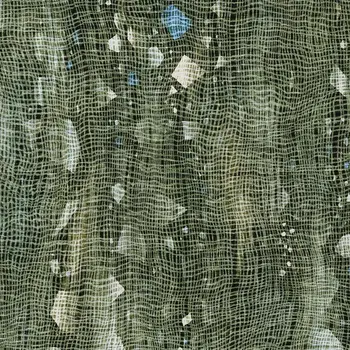 10' X 14' Fern Green And Beige Abstract Washable Indoor Outdoor Area Rug