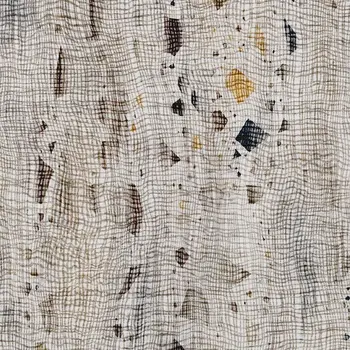 3' X 5' Linen And Gold Abstract Washable Indoor Outdoor Area Rug