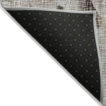 10' X 14' Linen And Gold Abstract Washable Indoor Outdoor Area Rug