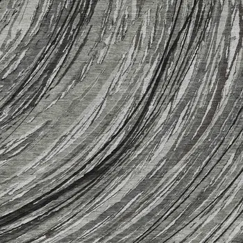5' X 8' Taupe Charcoal And Ivory Abstract Washable Indoor Outdoor Area Rug