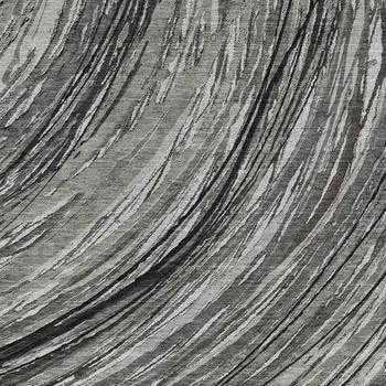 9' X 12' Taupe Charcoal And Ivory Abstract Washable Indoor Outdoor Area Rug