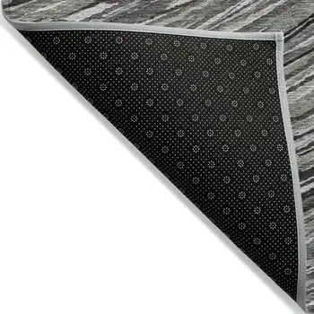 10' X 14' Taupe Charcoal And Ivory Abstract Washable Indoor Outdoor Area Rug