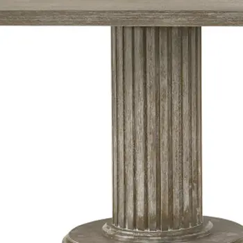 84" Gray Wood Double Pedestal Base Dining Table