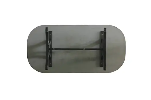 86" Charcoal Wood Trestle Base Oval Dining Table