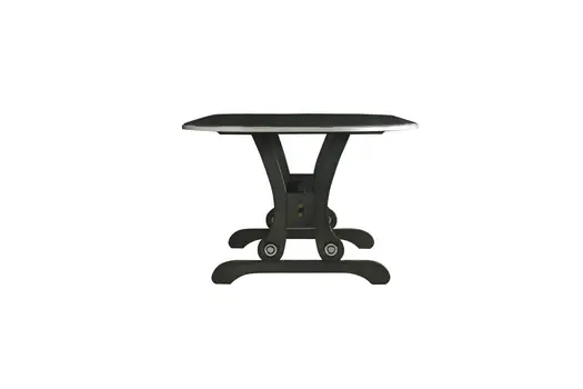 86" Charcoal Wood Trestle Base Oval Dining Table