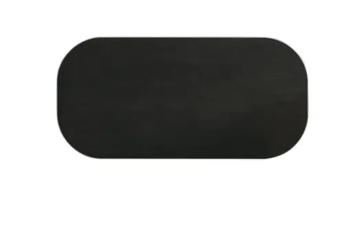 86" Charcoal Wood Trestle Base Oval Dining Table