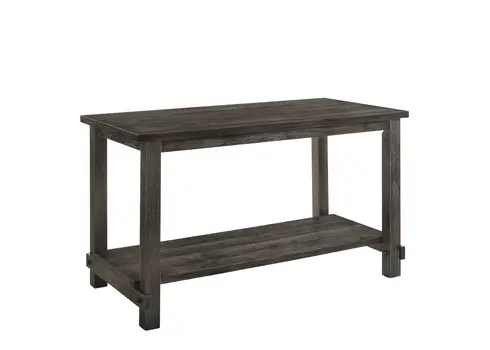 60" Gray Wood Dining Table