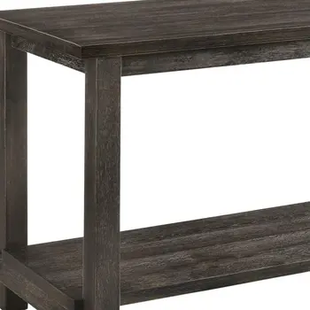 60" Gray Wood Dining Table