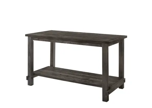 60" Gray Wood Dining Table