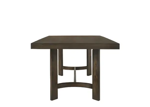 70" Oak Wood Trestle Base Dining Table