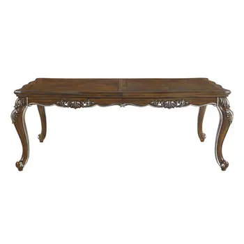 80" Oak Wood Removable Leaf Extendable Dining Table