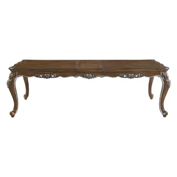 80" Oak Wood Removable Leaf Extendable Dining Table