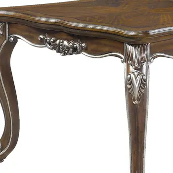 80" Oak Wood Removable Leaf Extendable Dining Table