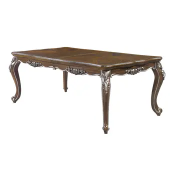 80" Oak Wood Removable Leaf Extendable Dining Table