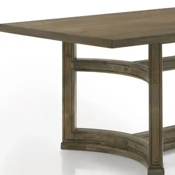 88" Oak Wood Trestle Base Dining Table