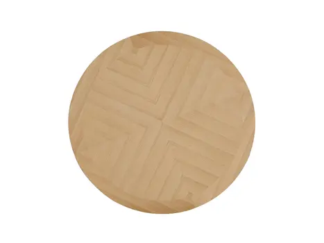 54" Oak Wood Cross Leg Base Round Top Dining Table