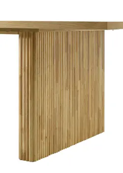 94" Natural Wood Double Pedestal Base Dining Table