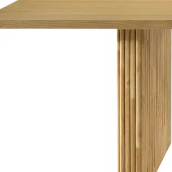 94" Natural Wood Double Pedestal Base Dining Table
