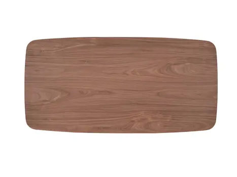 71" Walnut Wood Double Pedestal Base Dining Table