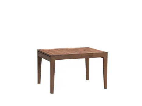 47" Walnut Wood Self-Storing Leaf Extendable Dining Table