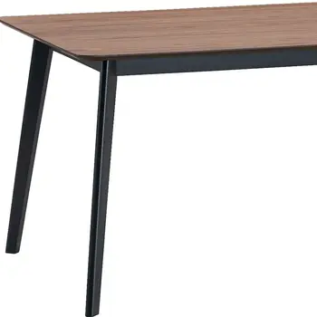 59" Walnut and Black Wood Dining Table