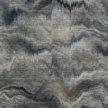 8' X 10' Gray And Silver Abstract Washable Indoor Outdoor Area Rug
