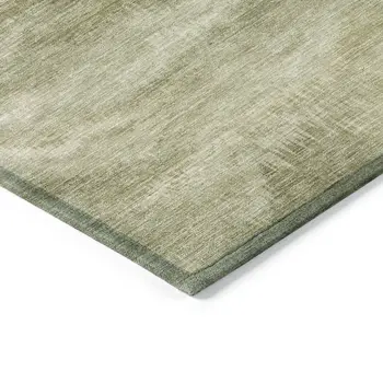 3' X 5' Sage And Ivory Abstract Washable Indoor Outdoor Area Rug