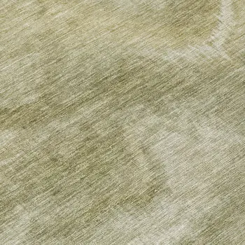 8' Sage And Ivory Round Abstract Washable Indoor Outdoor Area Rug