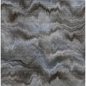 10' X 14' Taupe And Ivory Abstract Washable Indoor Outdoor Area Rug