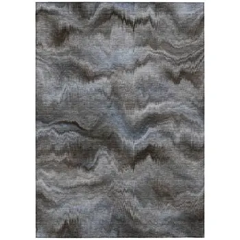 10' X 14' Taupe And Ivory Abstract Washable Indoor Outdoor Area Rug